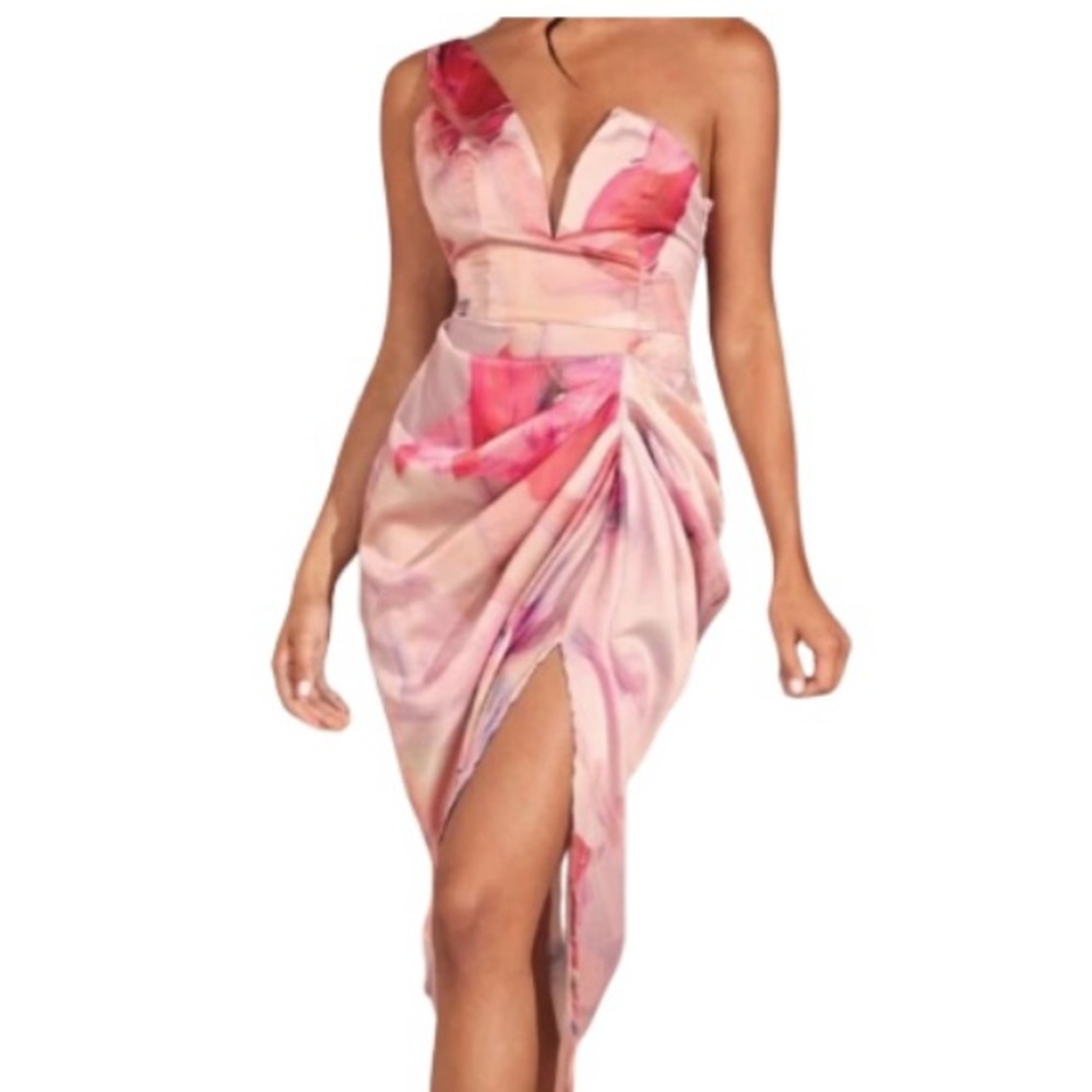 Floral Asymmetrical Dress